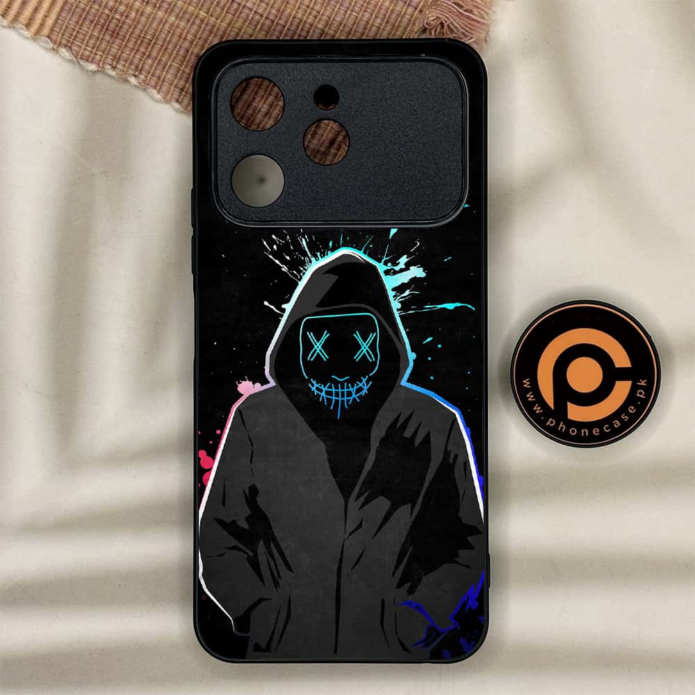 Tecno Spark 40 - Anonymous 2.0 Series - Premium Metal Printed soft Bumper shock Proof Case
