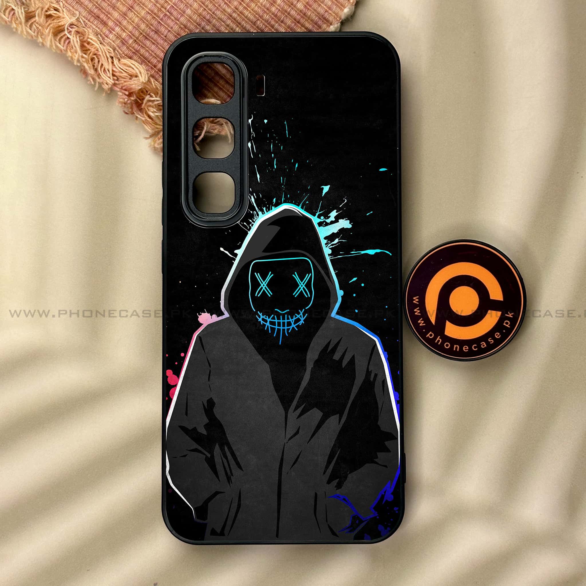 Infinix Hot 60 Pro - Anonymous 2.0 Series - Premium Metal Printed soft Bumper shock Proof Case