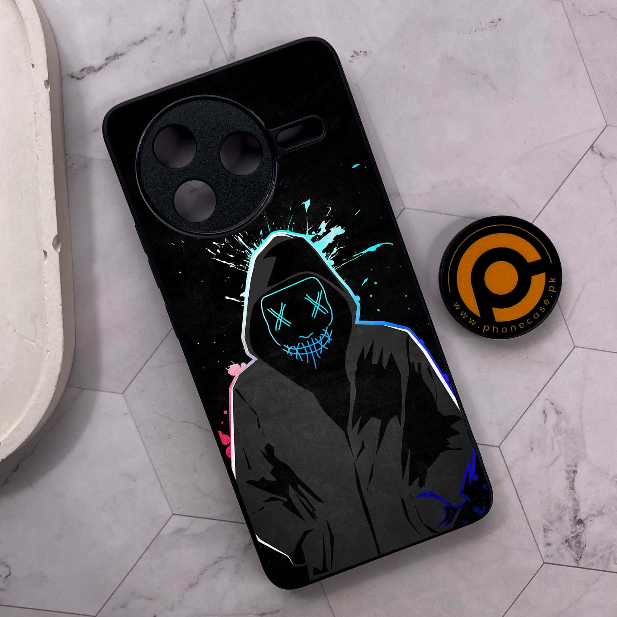 Xiaomi Poco F7 Pro 5G - Anonymous 2.0 Series - Premium Metal Printed soft Bumper shock Proof Case