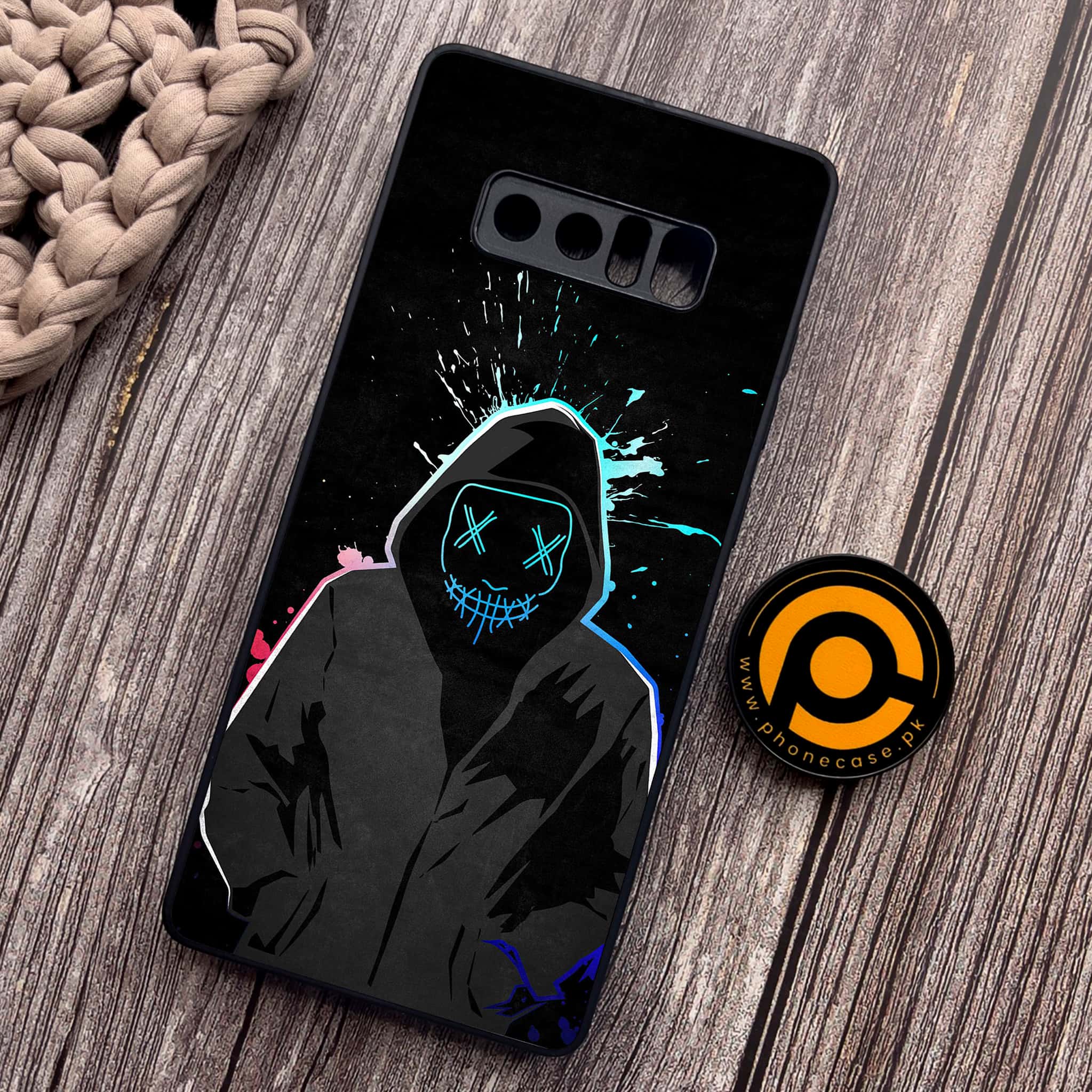 Samsung Galaxy Note 8 - Anonymous 2.0 Series - Premium Metal Printed soft Bumper shock Proof Case