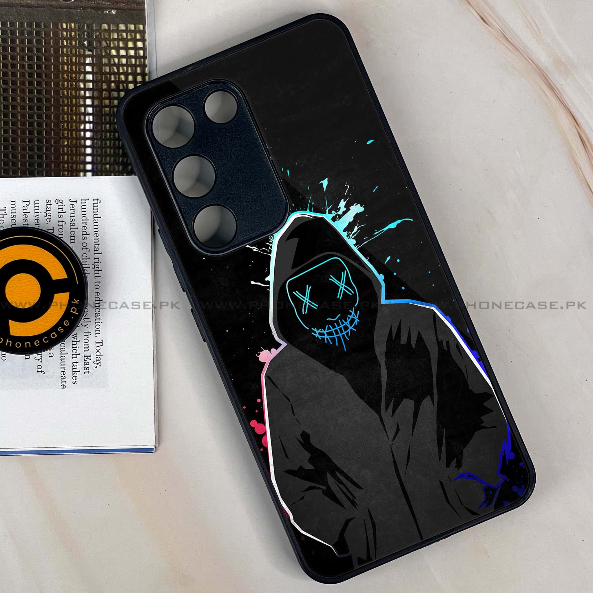 Vivo V30 Lite 4G - Anonymous 2.0 Series - Premium Metal Printed soft Bumper shock Proof Case