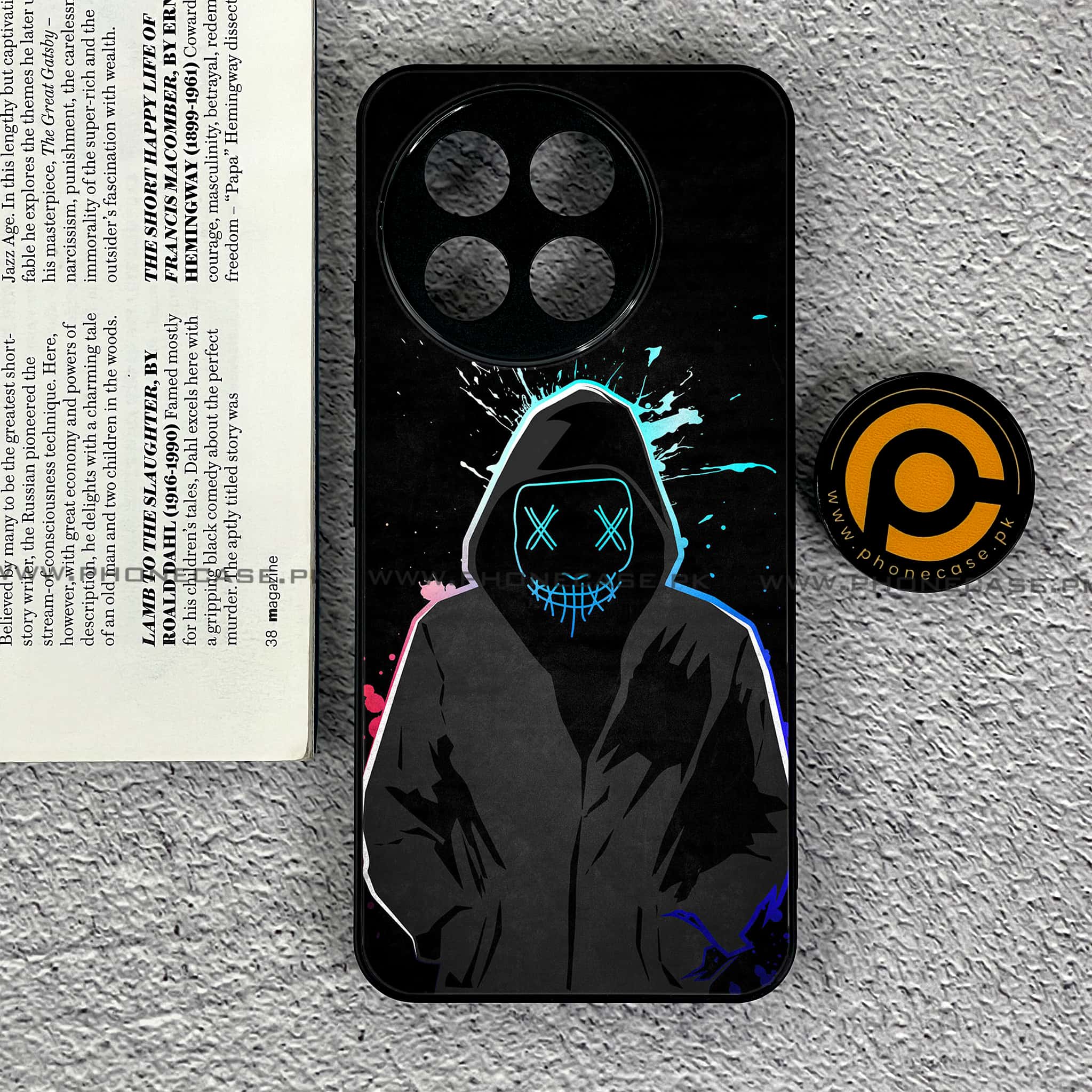 OnePlus 13R - Anonymous 2.0 Series - Premium Printed Glass soft Bumper shock Proof Case