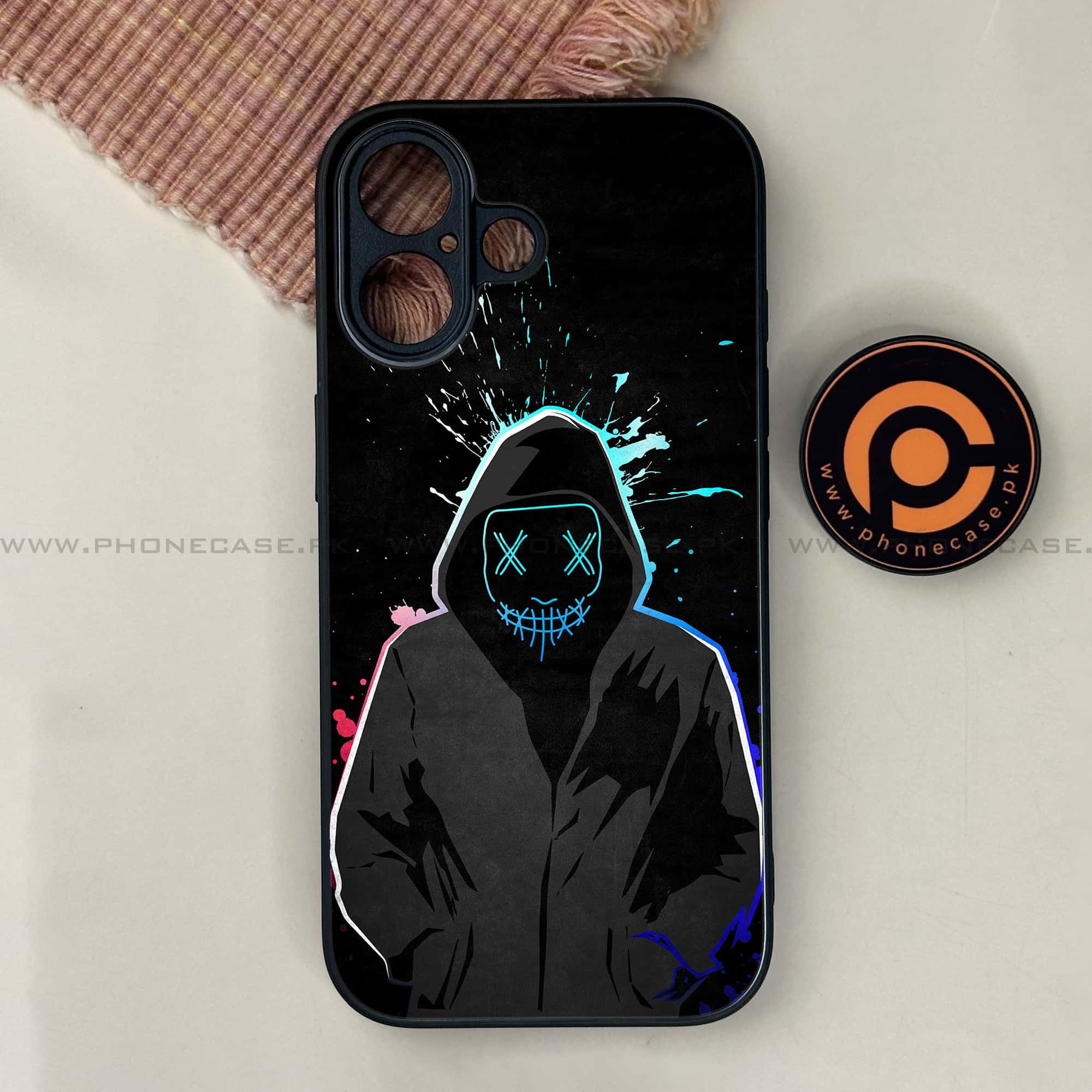 iPhone 17 - Anonymous 2.0 Series - Premium Printed Glass soft Bumper shock Proof Case