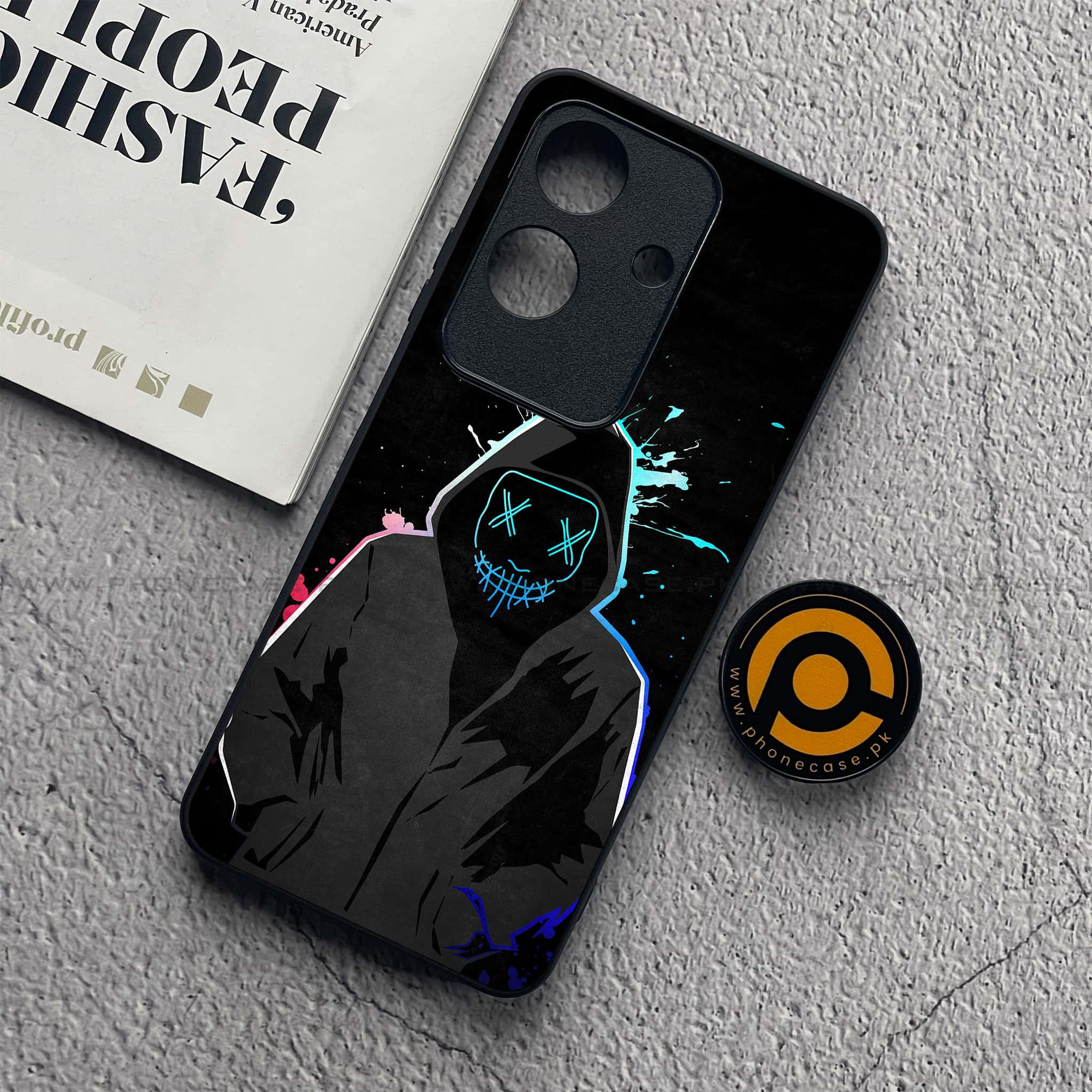 Realme Note 60x - Anonymous 2.0 Series - Premium Metal  Printed soft Bumper shock Proof Case