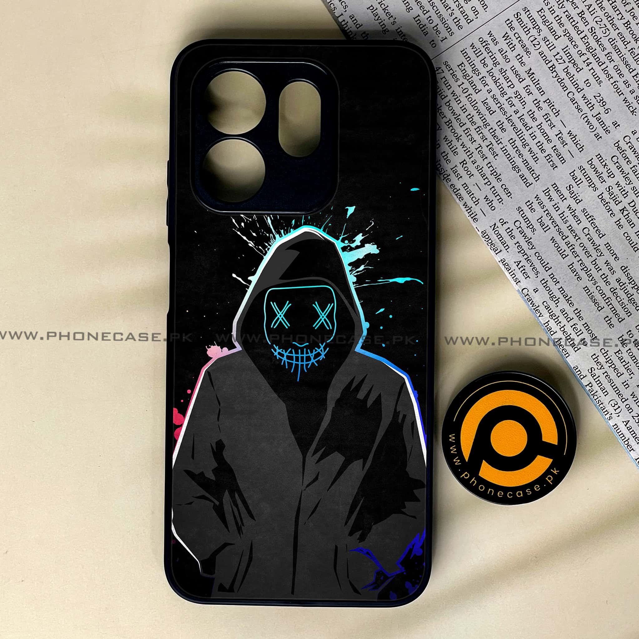 Infinix Smart 9 HD - Anonymous 2.0 Series - Premium Metal Printed soft Bumper shock Proof Case