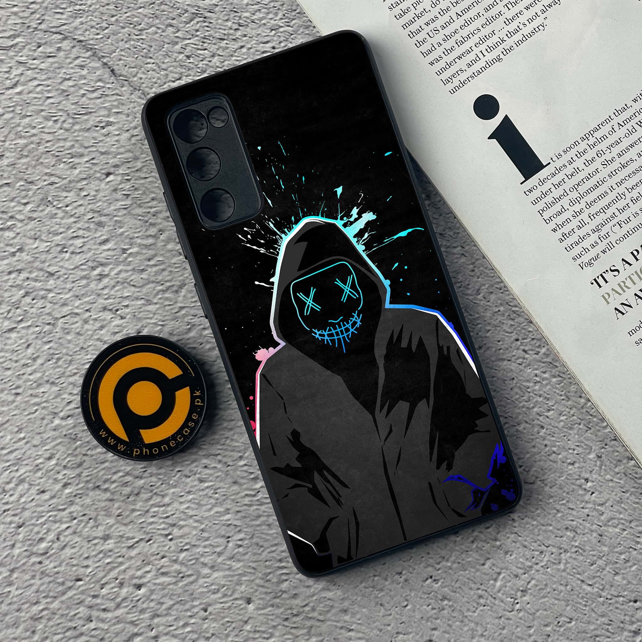 Samsung Galaxy S20 FE Anonymous 2.0 Series Premium Printed Glass soft Bumper shock Proof Case