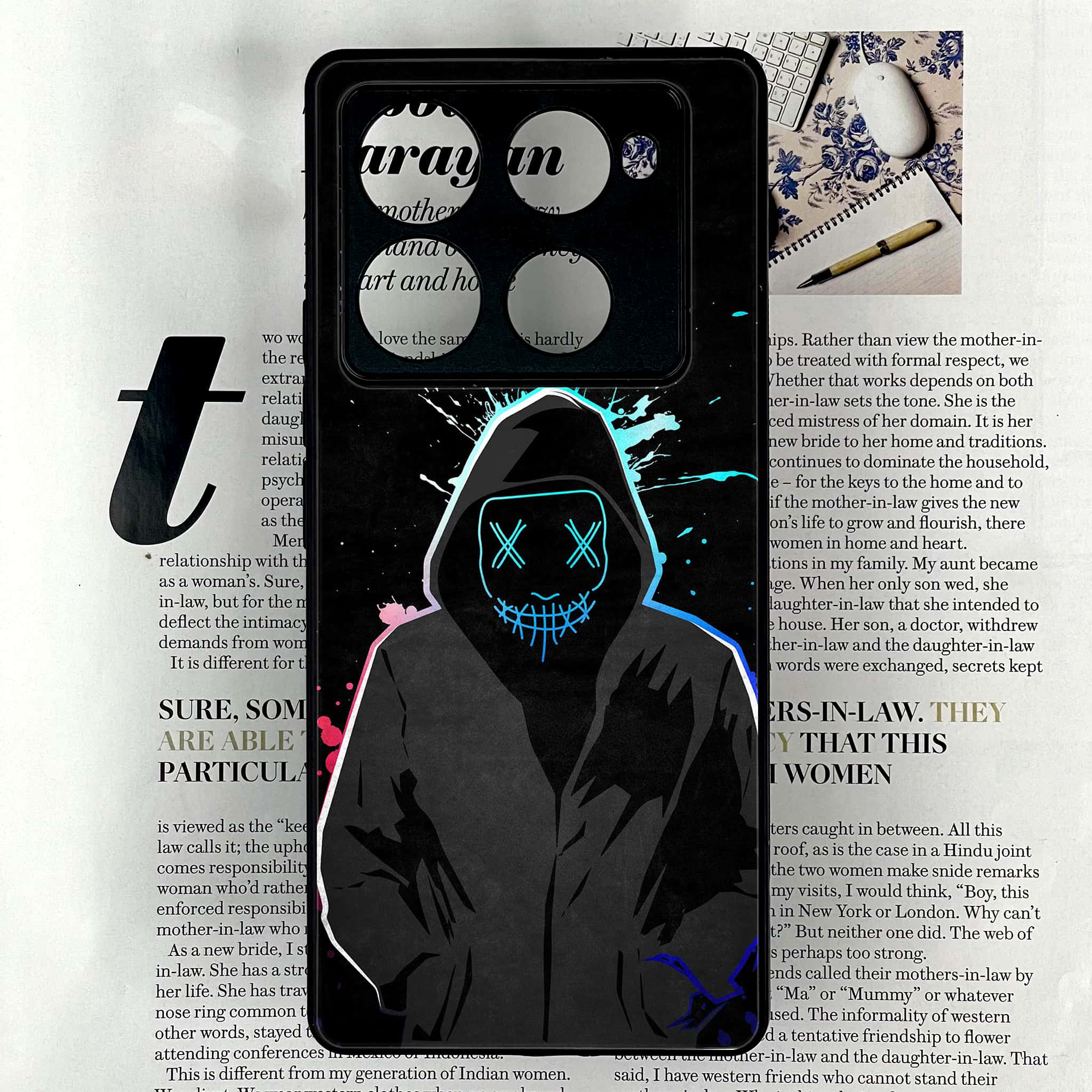 Infinix Note 40 Pro Plus -Anonymous 2.0 Series - Premium Metal Printed soft Bumper shock Proof Case