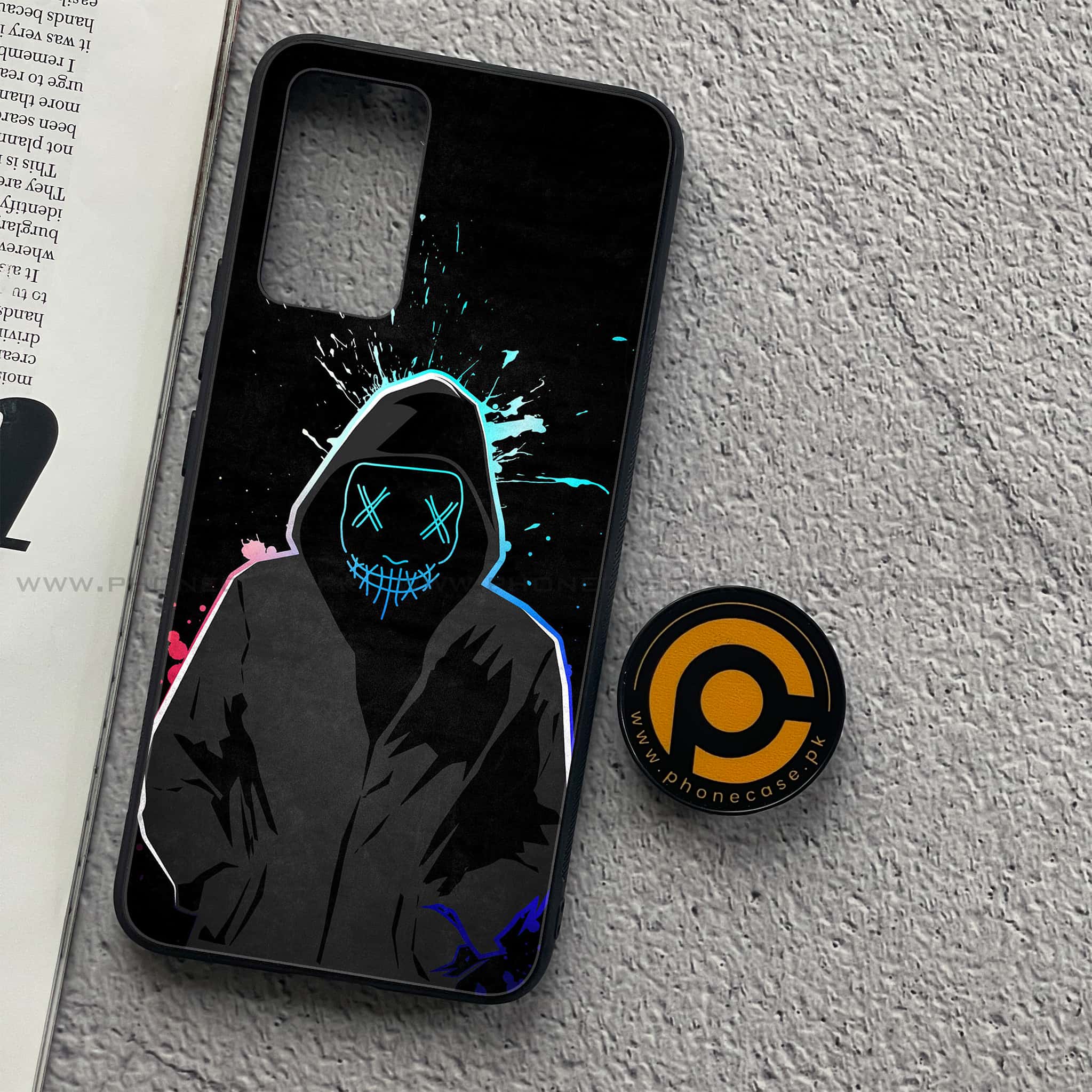Vivo V21 - Anonymous 2.0 Series - Premium Printed Glass soft Bumper shock Proof Case
