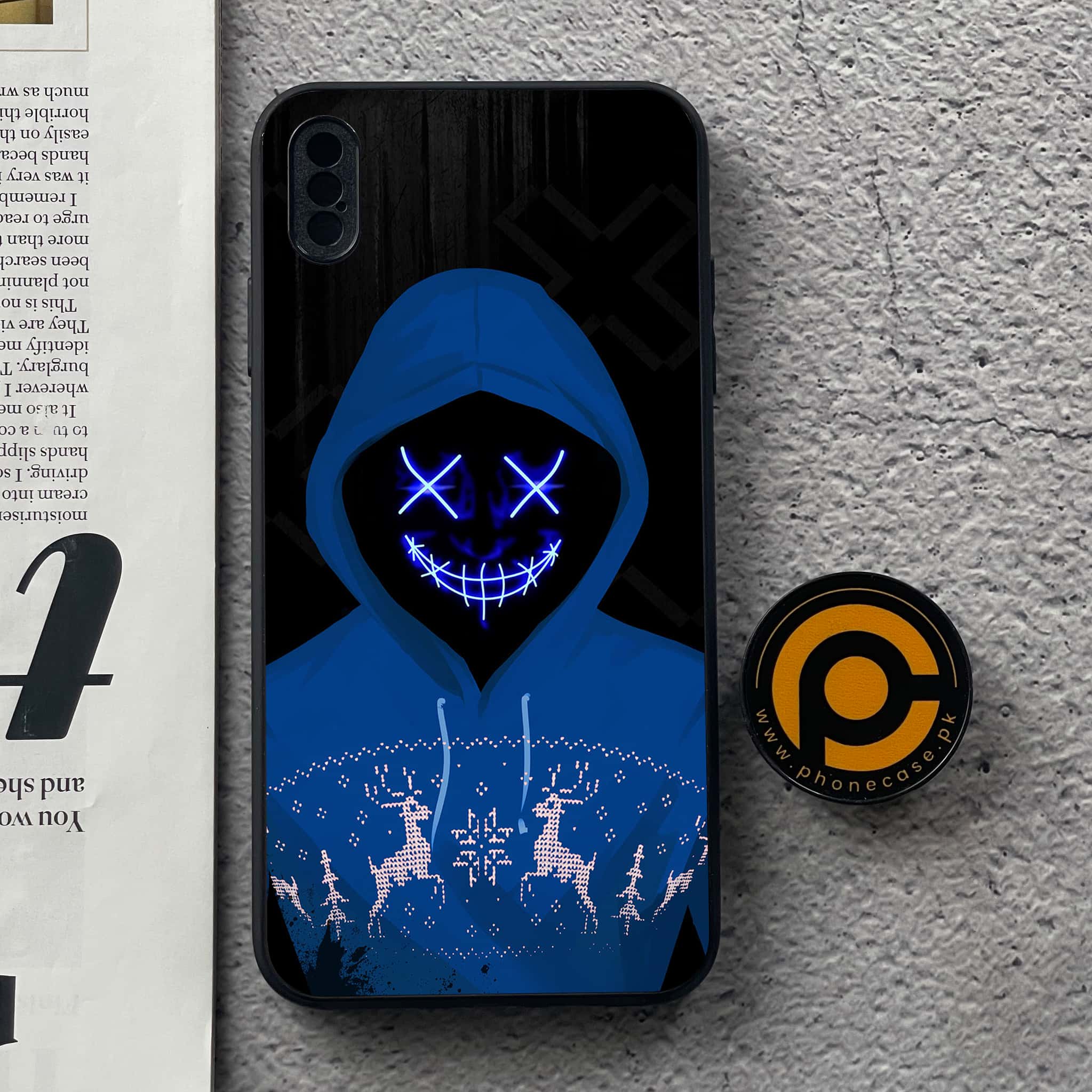 iPhone XS Max - Anonymous 2.0 Series  - Premium Metal Printed soft Bumper shock Proof Case