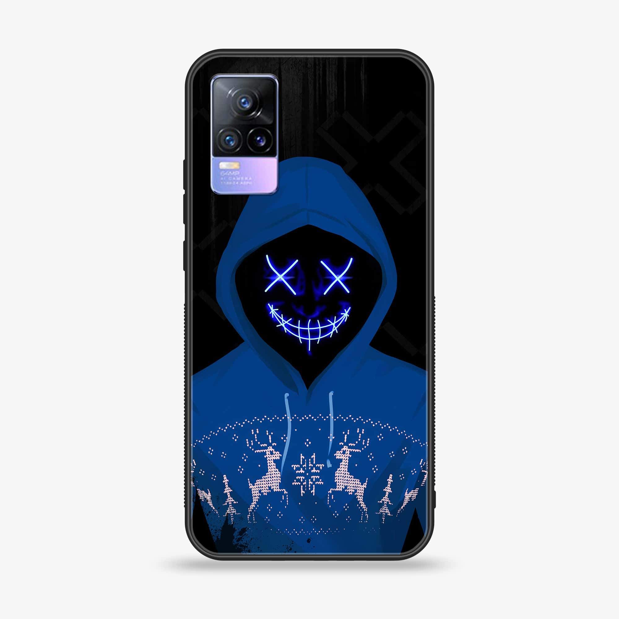 Vivo V21e - Anonymous 2.0 Series - Premium Printed Glass soft Bumper shock Proof Case
