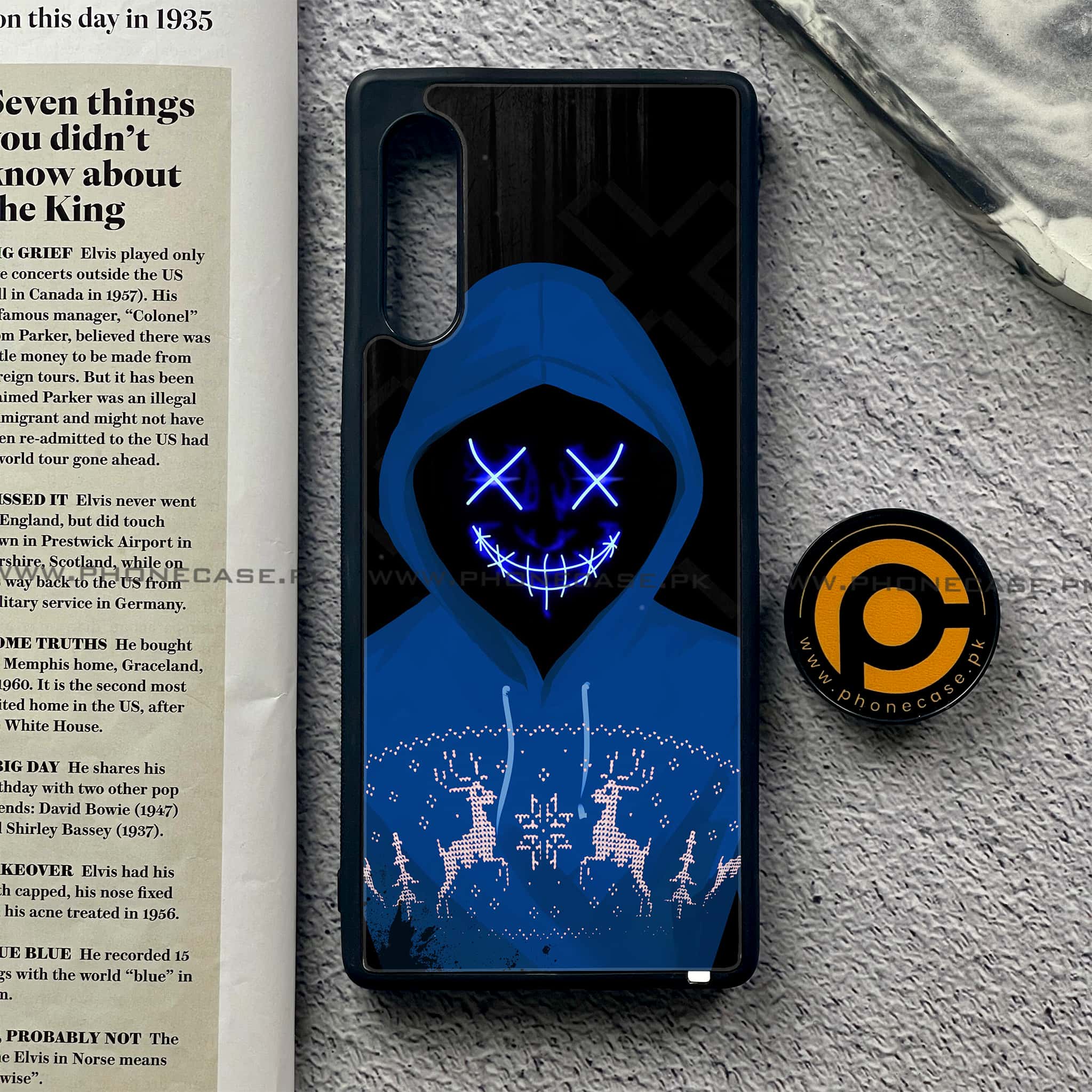 LG G9 - Anonymous 2.0 Series - Premium Printed Glass soft Bumper shock Proof Case
