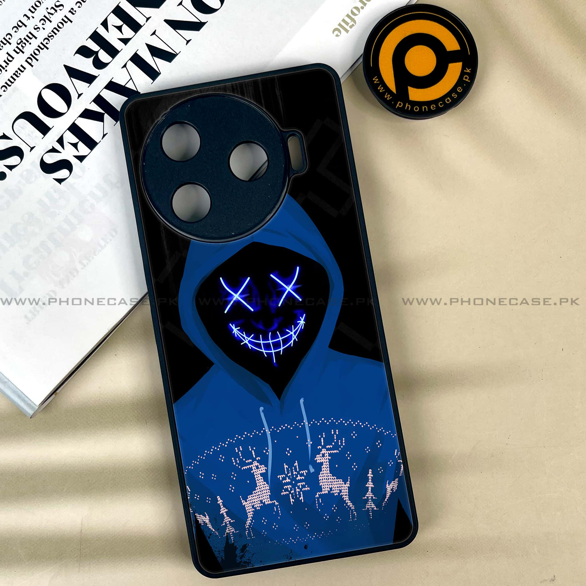 Tecno Camon 30 Pro - Anonymous 2.0 Series - Premium Printed Glass soft Bumper shock Proof Case