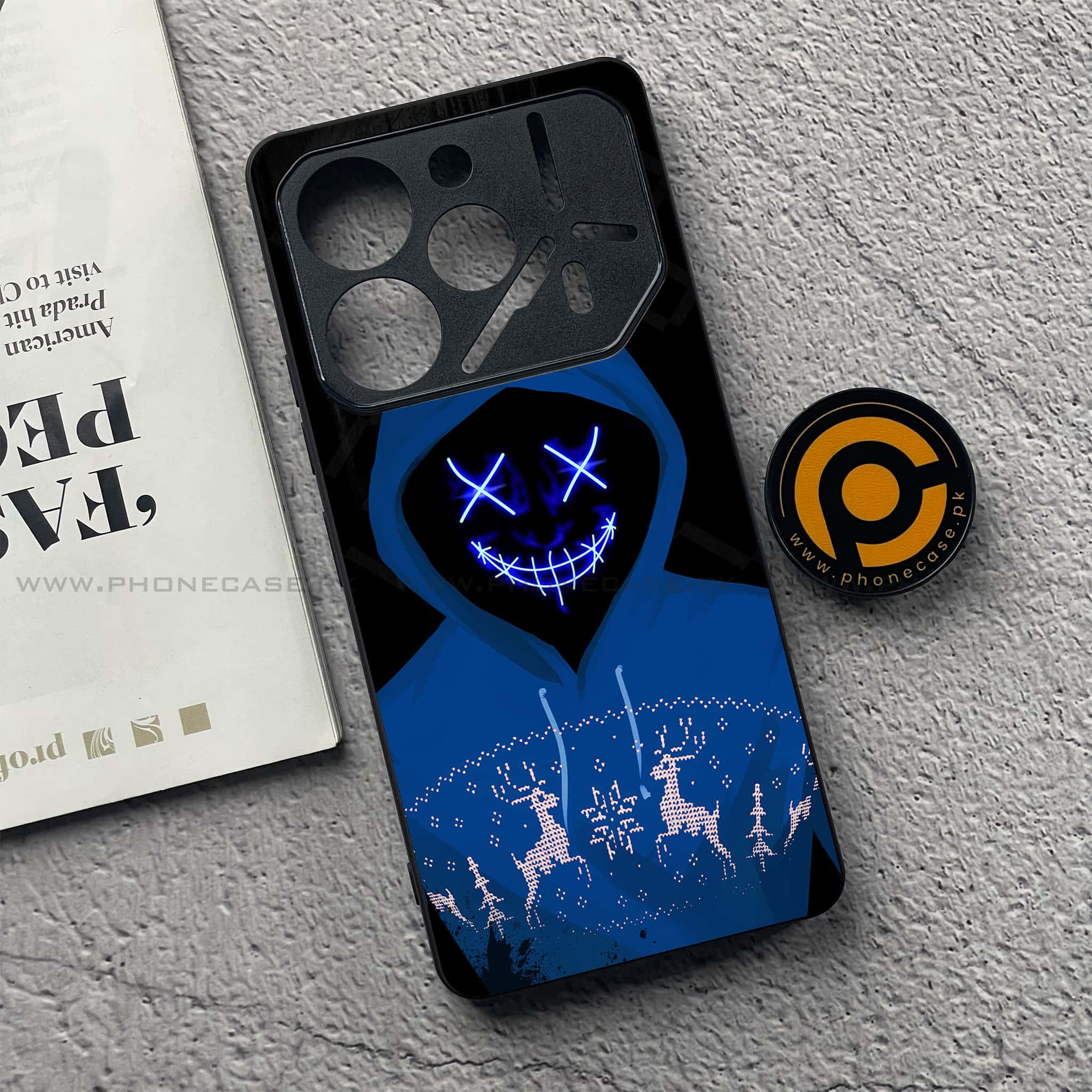 Tecno Pova 6 Pro - Anonymous 2.0 Series - Premium Printed Glass soft Bumper shock Proof Case