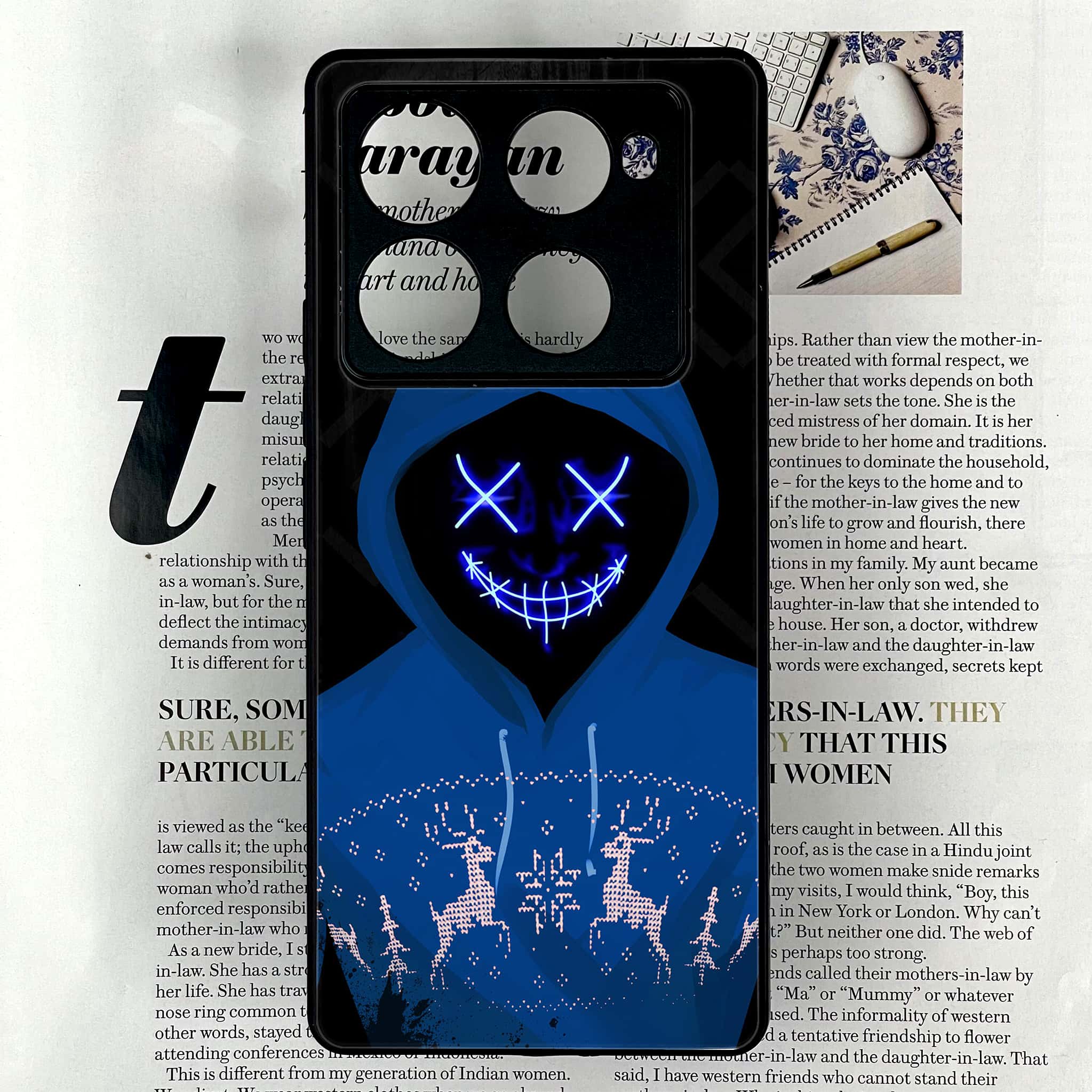 Infinix Note 40 Pro Plus -Anonymous 2.0 Series - Premium Metal Printed soft Bumper shock Proof Case
