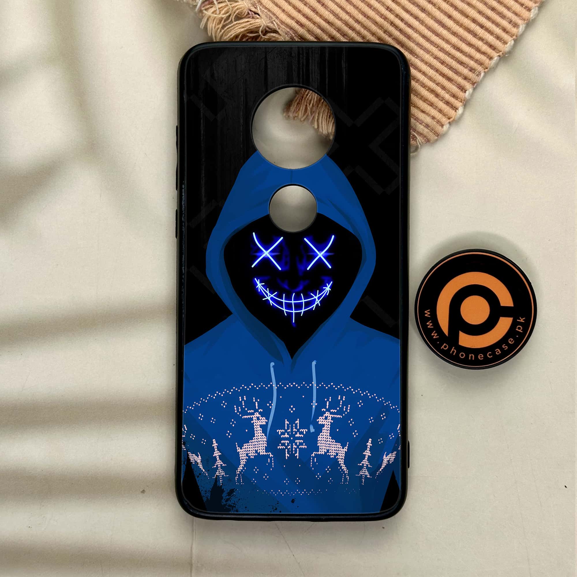 Moto G7 - Anonymous 2.0 Series - Premium Printed Glass soft Bumper shock Proof Case