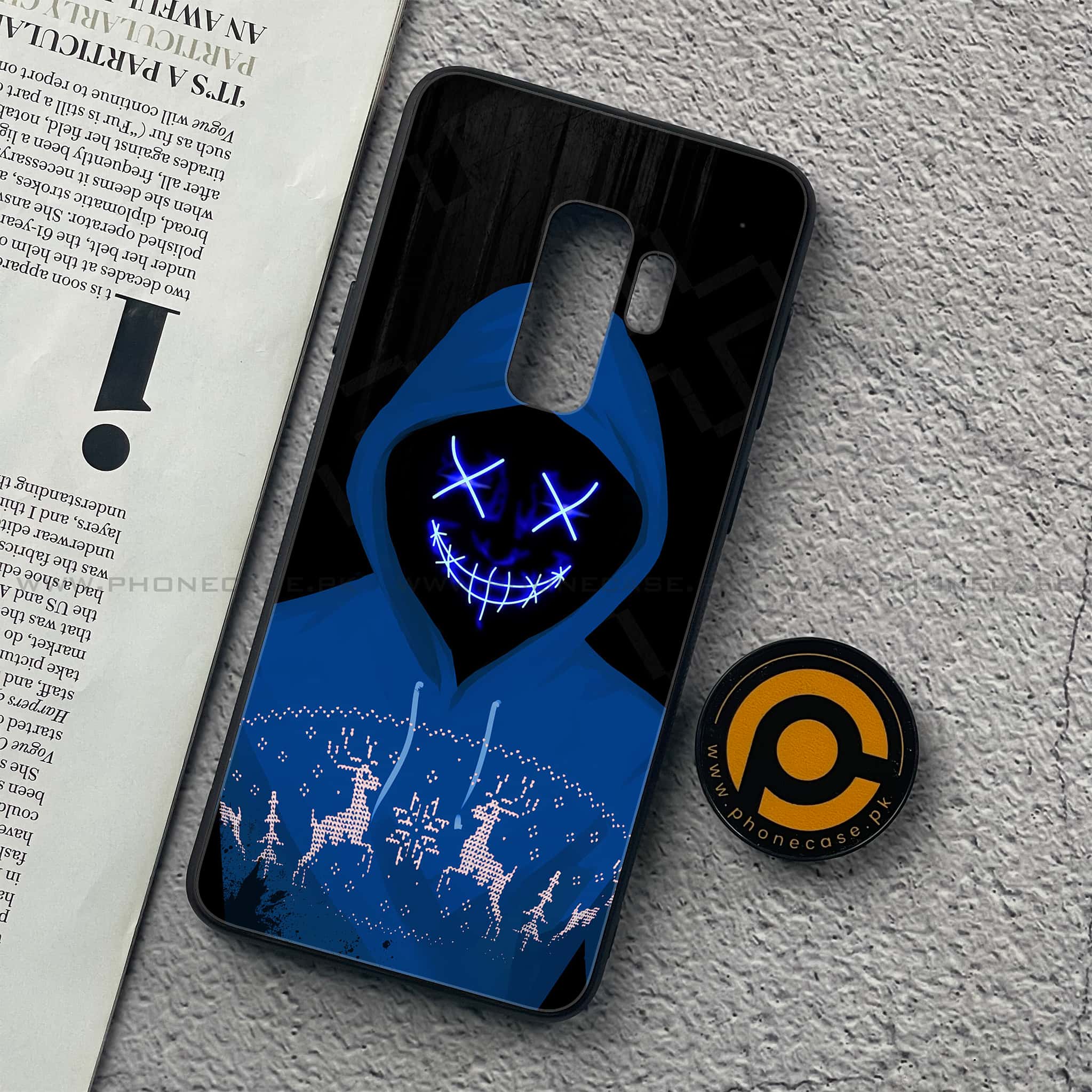 Samsung Galaxy S9 Plus - Anonymous 2.0 Series - Premium Printed Glass soft Bumper shock Proof Case