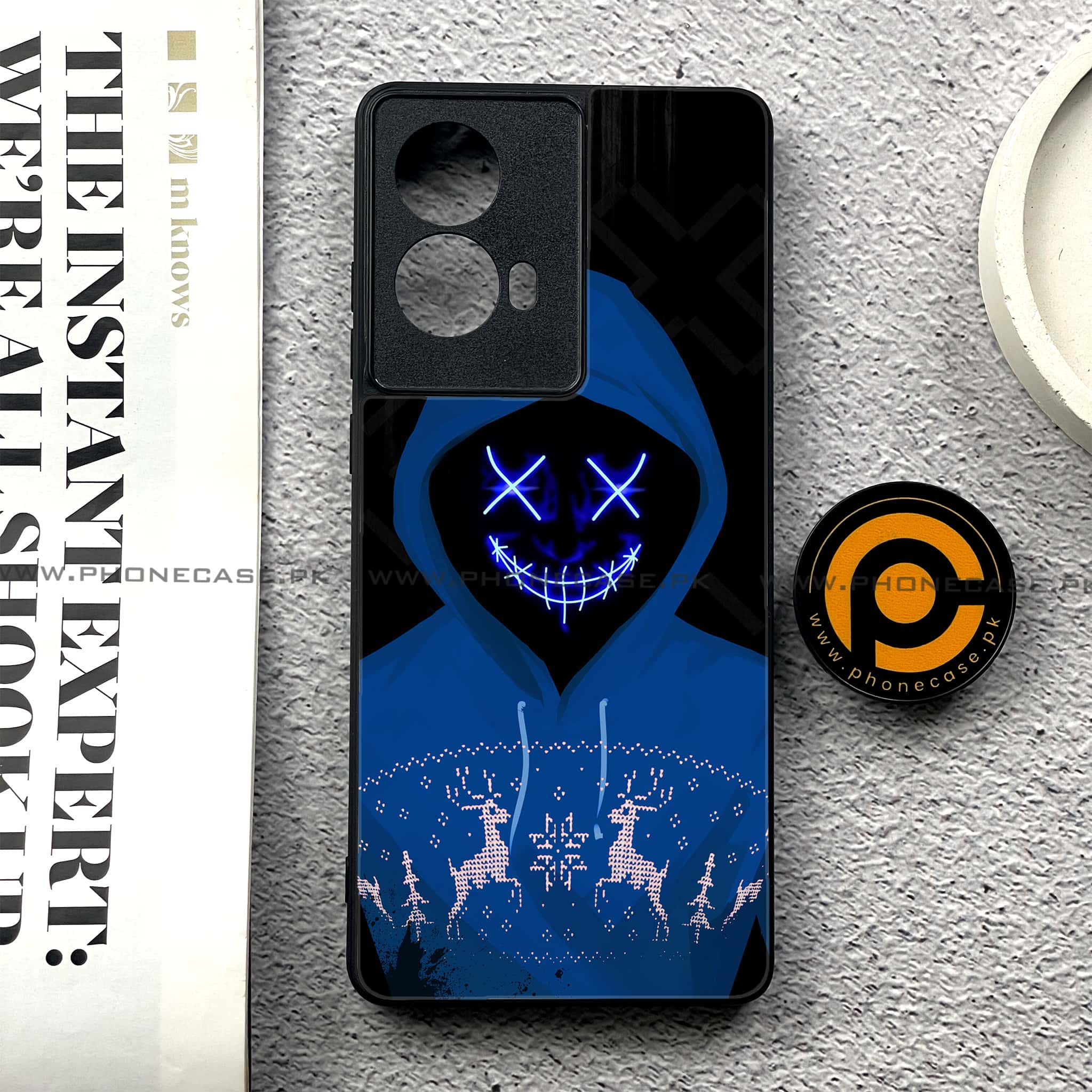 Moto G85 - Anonymous 2.0 Series - Premium Printed Glass soft Bumper shock Proof Case