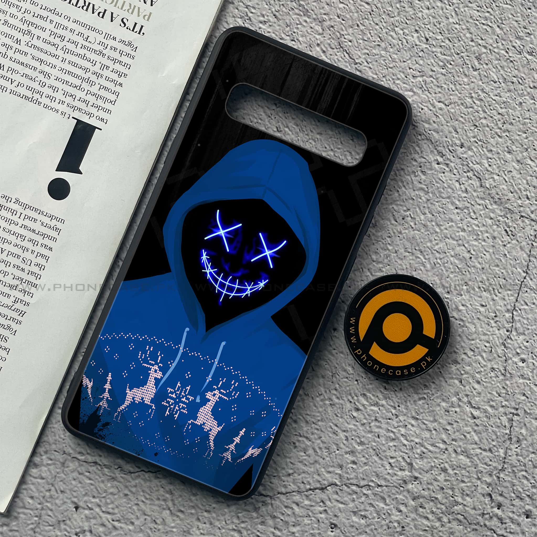 Samsung Galaxy S10 5G - Anonymous 2.0  Series - Premium Printed Glass soft Bumper shock Proof Case