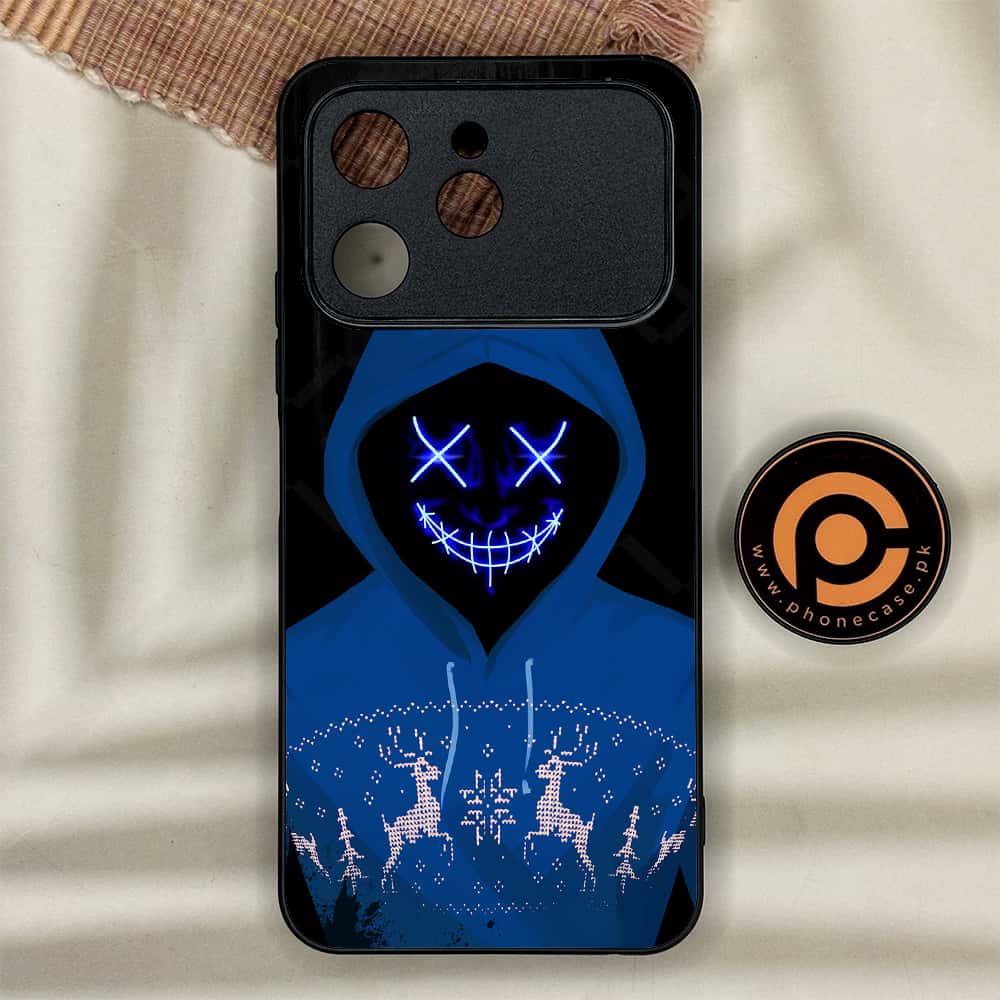 Tecno Spark 40 - Anonymous 2.0 Series - Premium Metal Printed soft Bumper shock Proof Case
