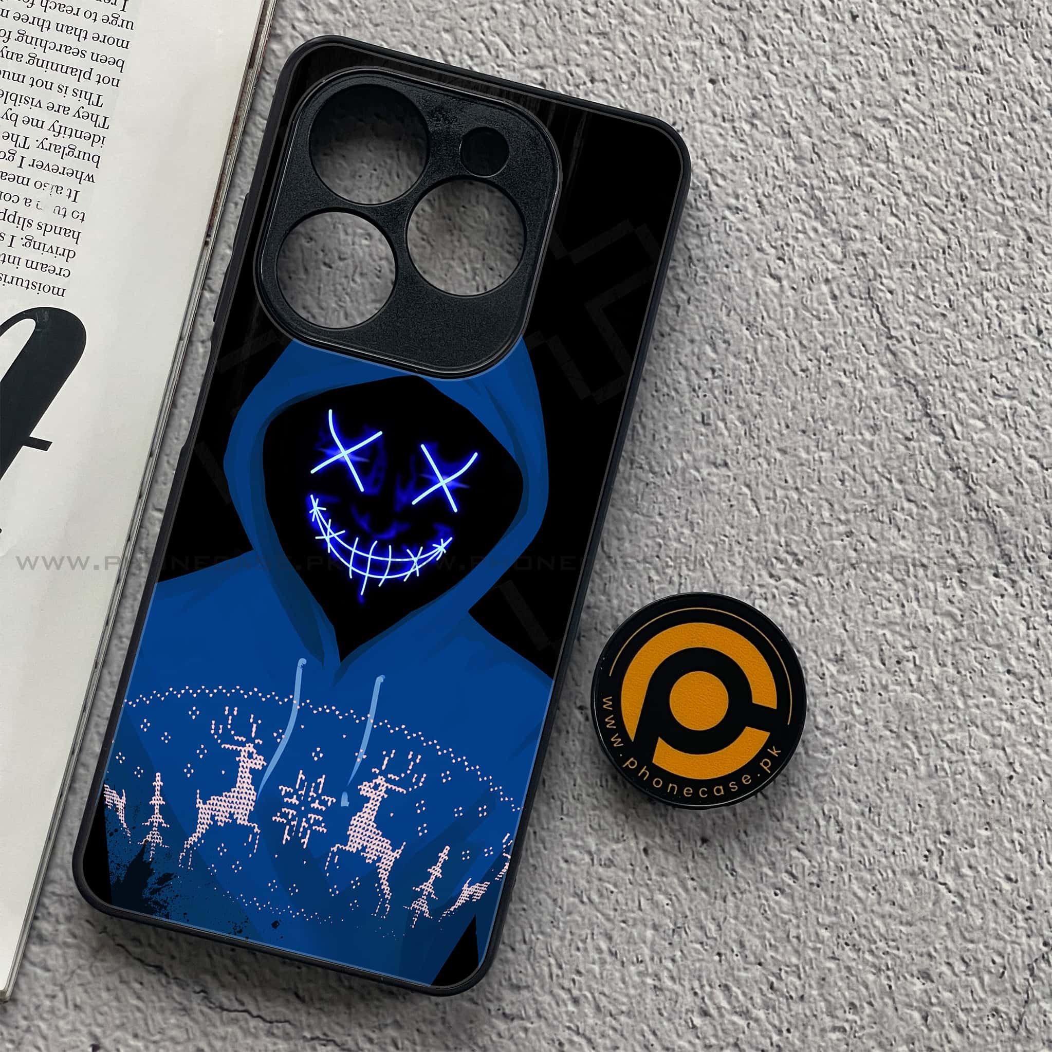 Infinix Smart 8 Pro - Anonymous 2.0 Series - Premium Metal Printed soft Bumper shock Proof Case