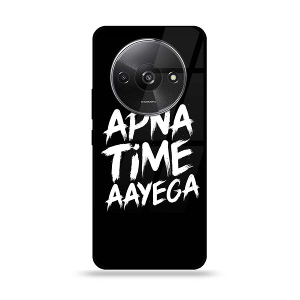 Xiaomi Redmi A3 - Apna Time Ayega -  Premium Printed Metal soft Bumper shock Proof Case