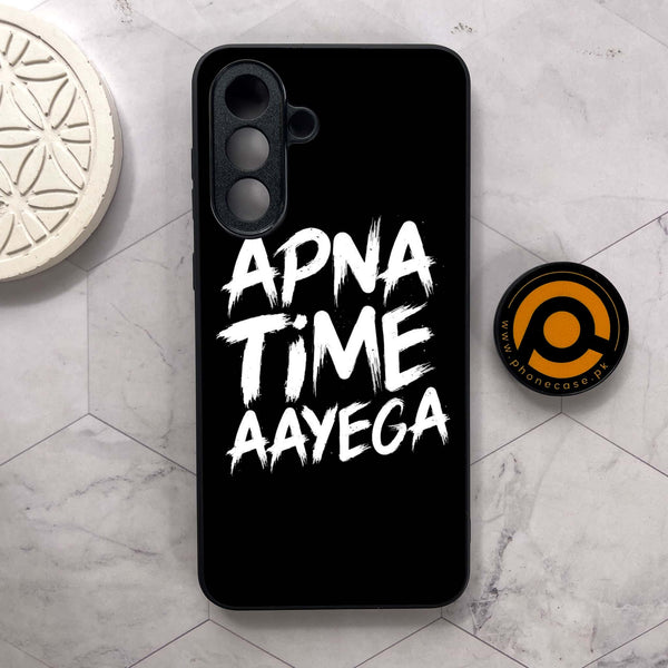 Samsung Galaxy A26 5G - Apna Time Ayega - Premium Metal Printed soft Bumper shock Proof Case