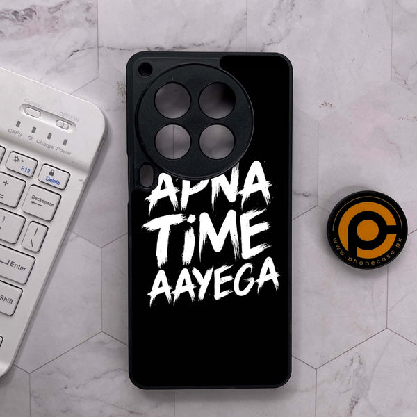Tecno Camon 30 Premier - Apna Time Ayega - Premium Metal Printed soft Bumper shock Proof Case