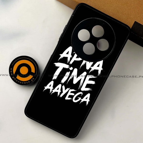 Oppo Reno 12F 4G - Apna Time Ayega - Premium Printed Glass soft Bumper shock Proof CaseCS-31547