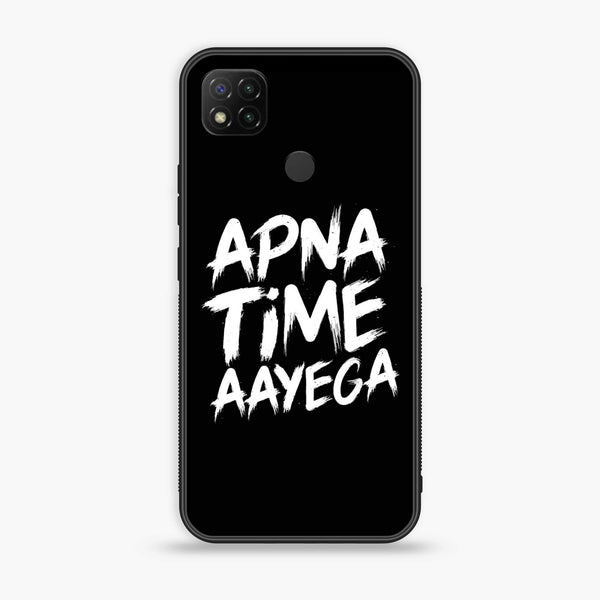 Xiaomi Redmi 10A - Apna Time Ayega -  Premium Printed Metal soft Bumper shock Proof Case