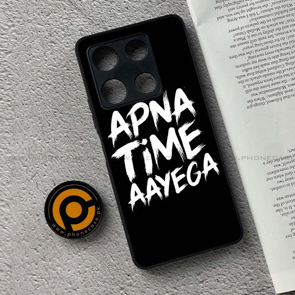 Infinix Note 30 Pro - Apna Time Ayega  - Premium Metal Printed soft Bumper shock Proof Case