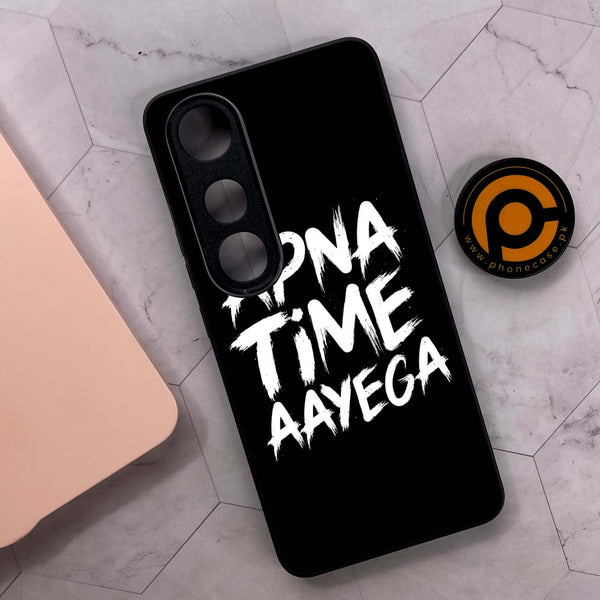 Vivo V50 Lite - Apna Time Ayega - Premium Metal Printed soft Bumper shock Proof Case CS-41940