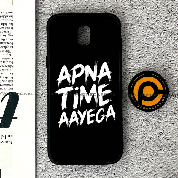 Samsung Galaxy J5 Pro 2017 - Apna Time Ayega - Premium Printed Metal soft Bumper shock Proof Case