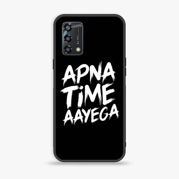 Oppo A95 - Apna Time Ayega - Premium Printed Glass soft Bumper Shock Proof Case