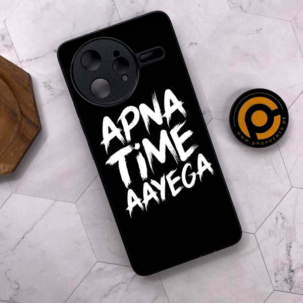 Xiaomi Poco F7 Ultra 5G - Apna Time Ayega - Premium Metal Printed soft Bumper shock Proof Case