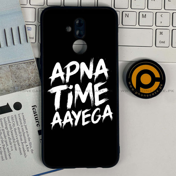 Huawei Mate 20 Lite - Apna Time Ayega - Premium Printed Glass soft Bumper shock Proof Case