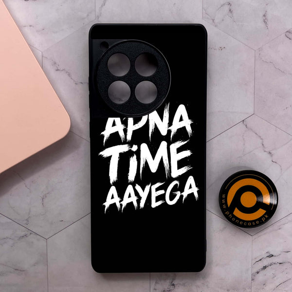 OnePlus 12R - Apna Time Ayega - Premium Metal Printed soft Bumper shock Proof Case