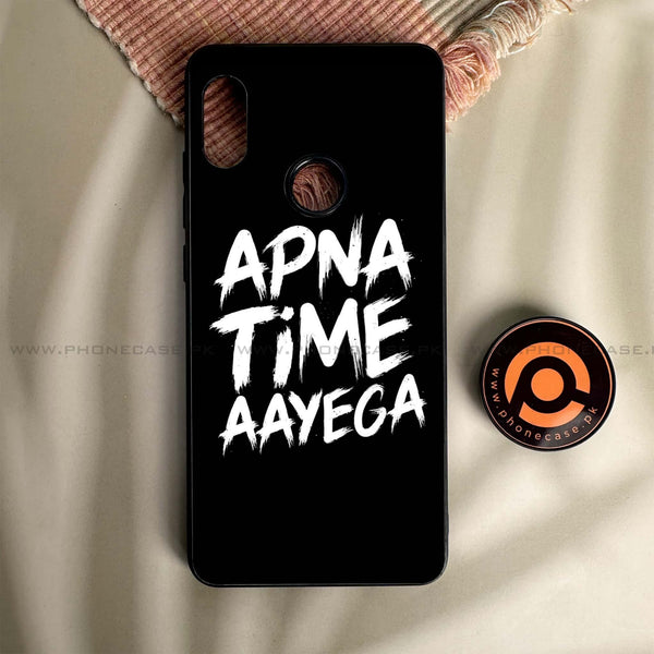 Redmi Note 5/Note 5 Pro - Apna Time Ayega - Premium Metal Printed soft Bumper shock Proof Case