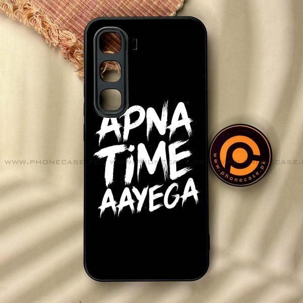 Infinix Hot 60 Pro Plus - Apna Time Ayega - Premium Metal Printed soft Bumper shock Proof Case