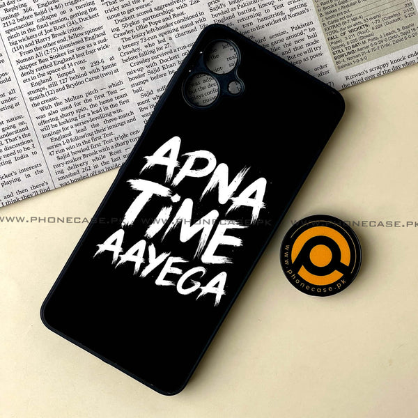 Samsung Galaxy A06 - Apna Time Ayega - Premium Metal Printed soft Bumper shock Proof Case