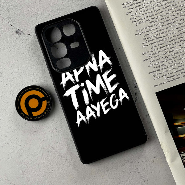Infinix Note 50 - Apna Time Ayega - Premium Metal Printed Soft Bumper Shockproof Case