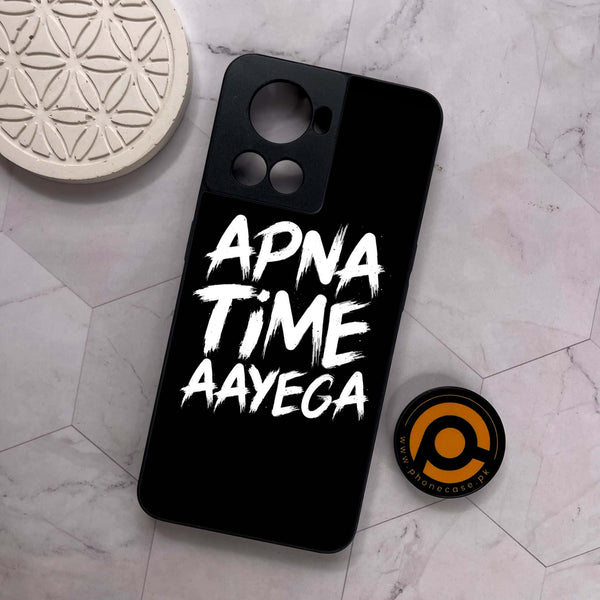 OnePlus 10R -  Apna Time Ayega   - Premium Metal Printed soft Bumper shock Proof Case