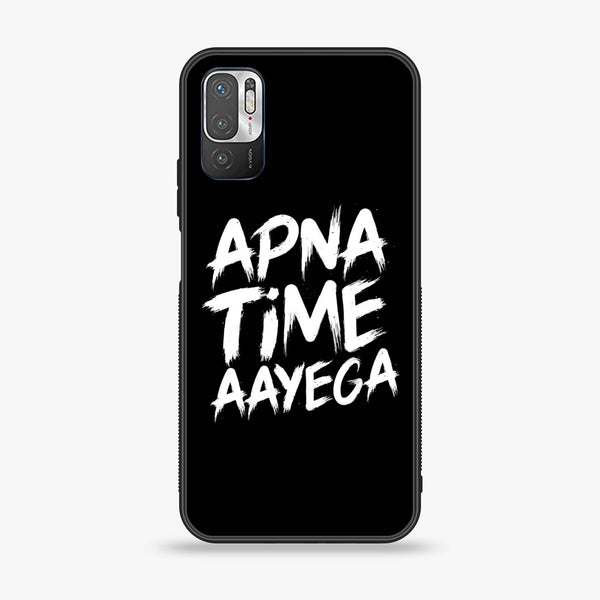 Xiaomi Redmi Note 10 5G - Apna Time Ayega - Premium Printed Glass soft Bumper shock Proof Case