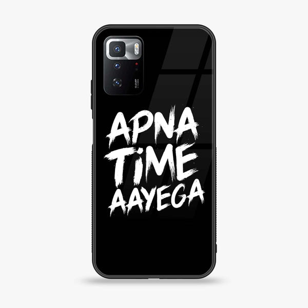 Xiaomi POCO X3 GT - Apna Time Ayega -  Premium Printed Metal soft Bumper shock Proof Case