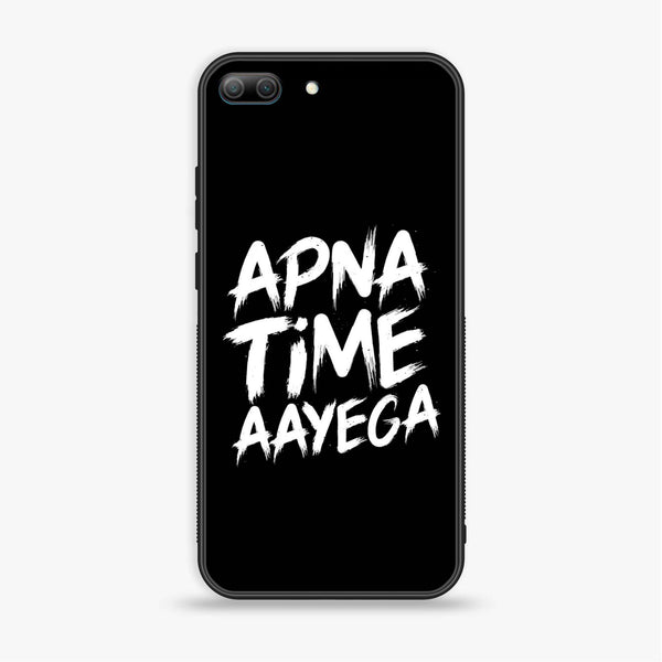 Huawei Honor 9 Lite - Apna Time Ayega - Premium Printed Glass soft Bumper Shock Proof Case