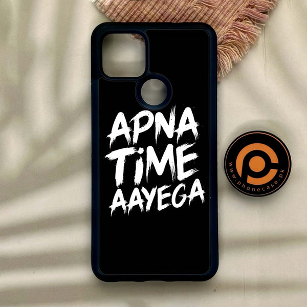 Google Pixel 4a 5G - Apna Time Ayega - Premium Metal Printed Soft Bumper Shock Proof Case