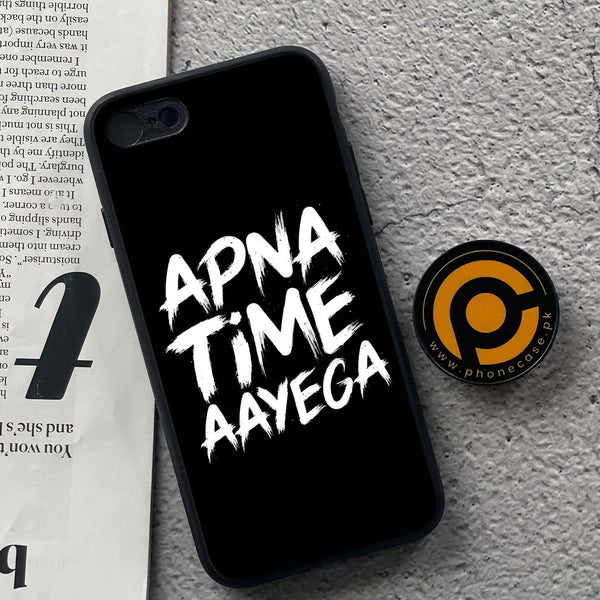 iPhone 7/8 - Apna Time Ayega - Premium Metal  Printed soft Bumper shock Proof Case