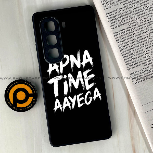 Infinix Hot 60 Pro Plus - Apna Time Ayega - Premium Metal Printed soft Bumper shock Proof Case