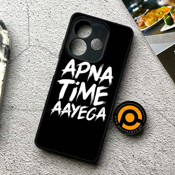 Oppo A5 Pro  - Apna Time Ayega - Premium Printed Metal soft Bumper shock Proof Case  CS-39276