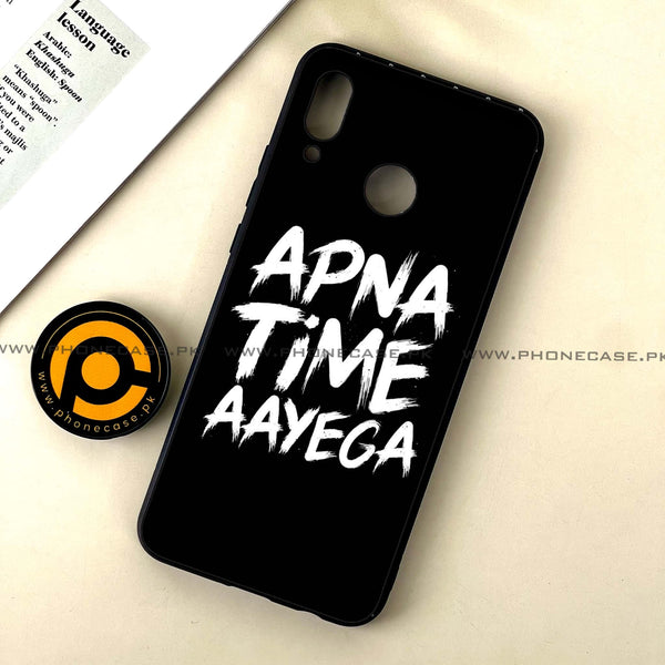 Huawei Nova 3 - Apna Time Ayega - Premium Printed Glass soft Bumper Shock Proof Case