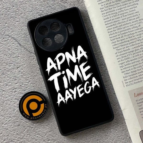 Tecno Spark 20 Pro Plus -  Apna Time Ayega -  Premium Printed Metal soft Bumper shock Proof Case